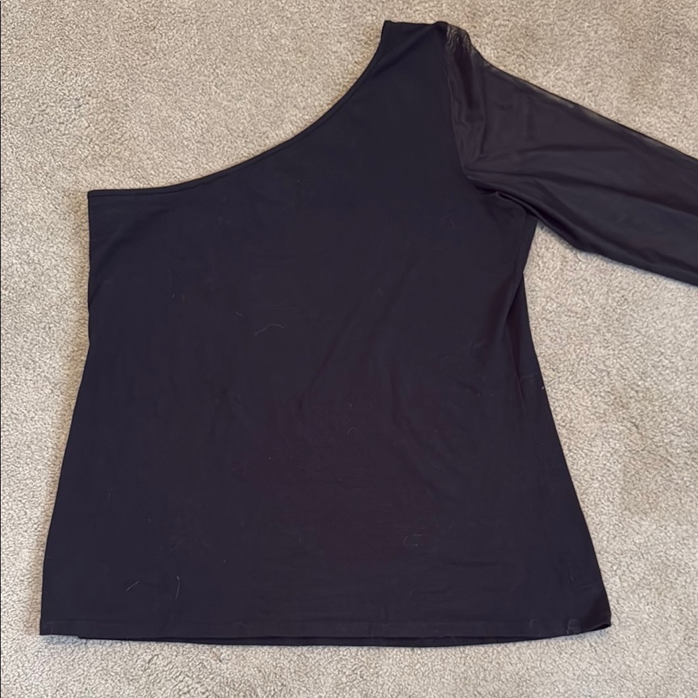 Torrid Black Asymmetrical Long Sleeve Top - Picture 4 of 5